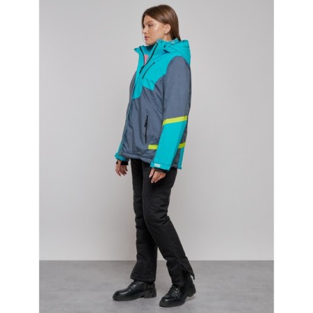 Ski jacket female winter, size 58, blue color-2