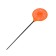 Fishing rod winter balalaika, orange color, HFB-22