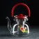 Glass teapot with metal sieve "Flower Fantasy", 1.4 liters