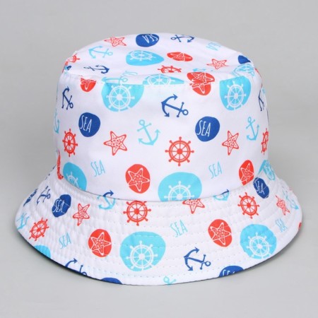 Panama Panam for the boy "Sea", white color, rr 52-54-4