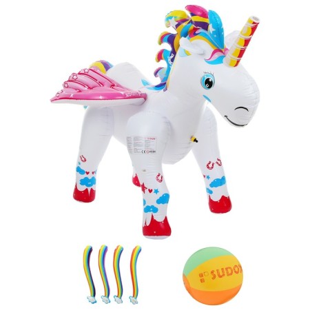 Inflatable toy "unicorn", with a sprayer, 213 x 153 x 167 cm