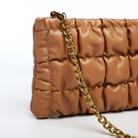 Lightning bag, long chain, brown color-2