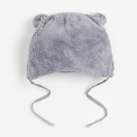 Baby hat, gray color, size 44-46 (9-12m)-3