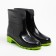 Women's rubber boots, black+light green, size 36