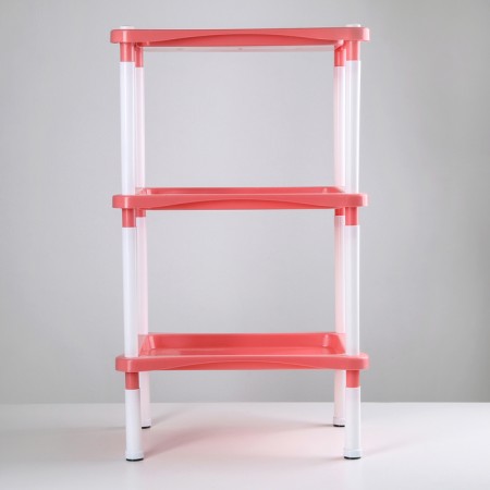 Floor launcher with shelves of 3 sectional krita, coral color-2