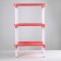 Floor launcher with shelves of 3 sectional krita, coral color