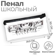 Penal soft 1 compartment, 95 x 205 mm, flat, PVC, calligrata 