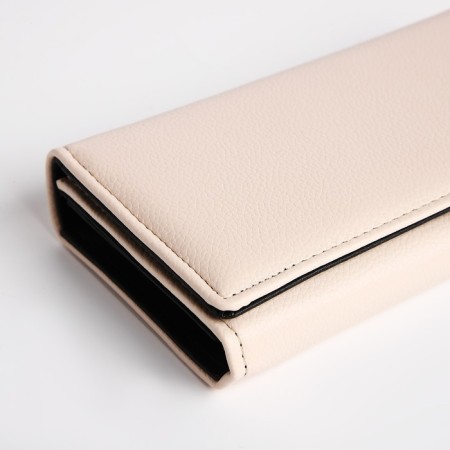 Women's wallet on magnet, beige color-2