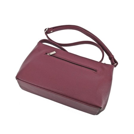 Women's bag (B2800-07140) Artificial leather + suede, burgundy, 1x210x30 cm-2