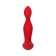 Prostate vibro -stimulator, silicone, red color, 12.5 cm