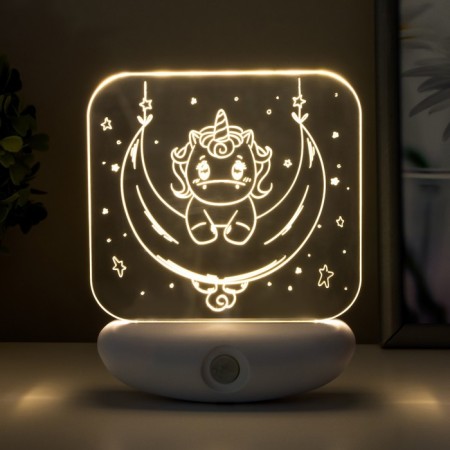 Nightnight "Unicorn" LED 3W USB AKB White 12x14.5 cm Risalux-2
