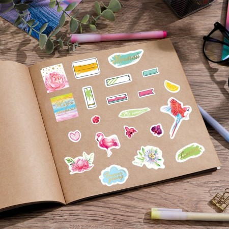 Stickerbook "#Tropics", 8 sheets, 14 x 21 cm-2