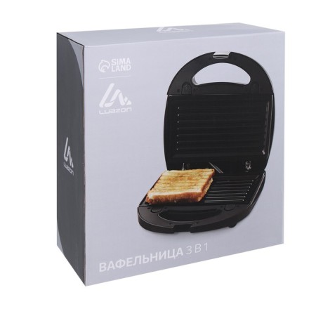 Multipecar Luazon LT-06, 750 W, Viennese waffles/grill, anti-stick coating, black-5