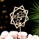 Topper "with an anniversary, squares, stars" on a suspension, golden gilding beautifully