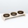 Triple stand with dark glass bowls 45 x 14.5 cm x 6.5 cm 3x250 ml