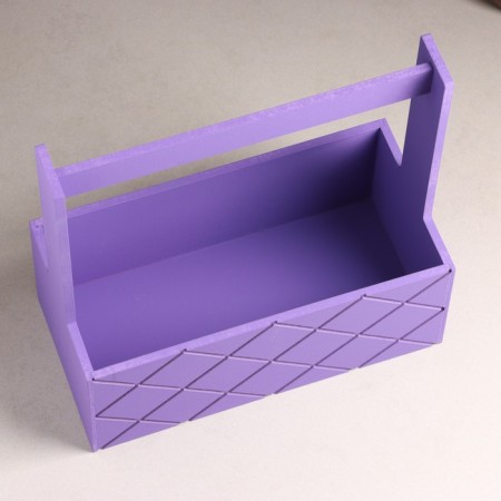 Wooden Kashpo "Hellas Large, Pack", with a pen, 25 × 12.5 × 10 (25) cm violet-2