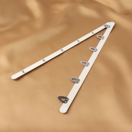 Corset-stainer, 30 cm, white/silver color-3