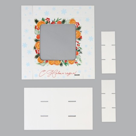Box for sweets "Happy New Year", Botanika, 14.7 x 14.7 x 3.5 cm, New Year-5