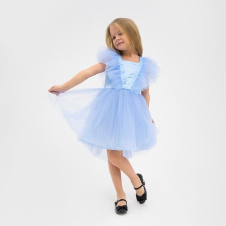 Elegant children's dress KAFTAN, size 30 (98-104 cm), blue