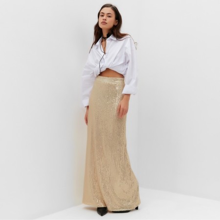Women's skirt from sequins Mist, p.44, golden-4
