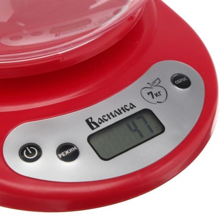 Vasilisa Kitchen Libra Va-010, electronic, up to 7 kg, red-1