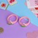 Hair gum "Summer mood", set 2 pcs., Watermelon, 3.5 cm, pink