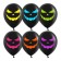 Shar Latex 12 “Bright pumpkin on Halloween, 2-land, set 25 pcs., Black color