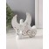 Souvenir ceramics "White pigeons on a flower branch" with gold 3.5x13.5x11 cm