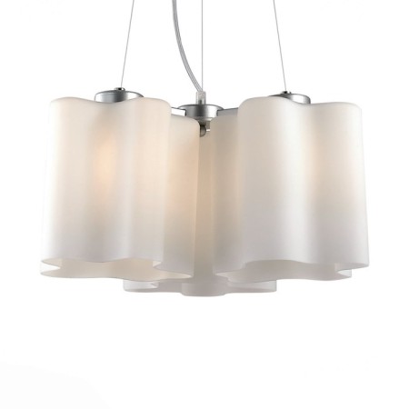 Suspended chandelier ST LUCE. SL116.503.03. ONDE. 3x60 watts, E27, 46x46x22 cm, silver color