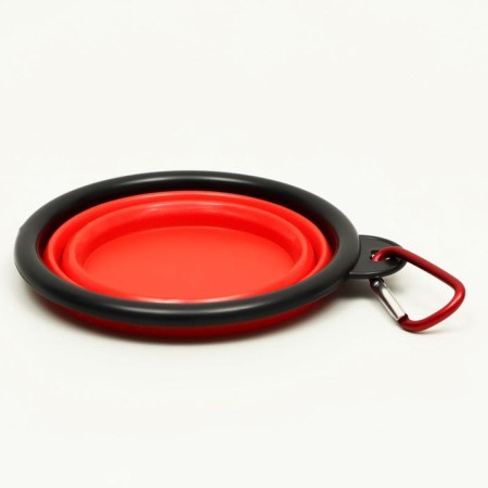 Silicone bowl, folding, 250 ml, 11 cm, red-5
