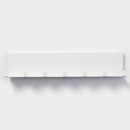 Shelf with hooks "Loft Art", 50 × 10 × 7.5 cm, white color-2