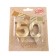 Candle in the cake jubilee "line" (set 2 in 1), number 50, gold metallic, 6.5 cm
