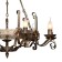 Boulogne chandelier, 9x60W E14, bronze color