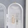 Casket Case for jewelry Plastic "Oval" white 23.5x6.5x11.5 cm