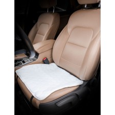 Nabbage (pillow) of artificial fur on the seat, white with a short pile