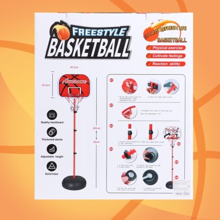 Set for playing basketball "Freestyle", height from 80 to 200 cm-6