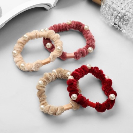 Hair gum "Magali" beads, 5.5 cm, mix-1