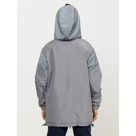 Windbreaker for boys, height 128 cm, gray color-4