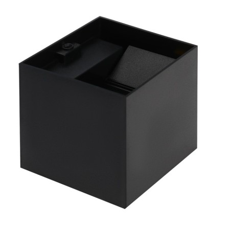 Facade lamp "Cube", FSD-063, 6 W, 3000K, Regulation. Ray, IP65, 220 V, plastic, black 100842