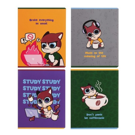 Notebook of 48 sheets in the Meshu "Mood" cage, cover coated cardboard, VD-LK, OFSET Block, MIX