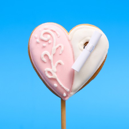 Vanilla mini-flood on the wand "heart with predictions" 15 g