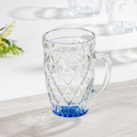 Glass mug, 400 ml, mix color-1