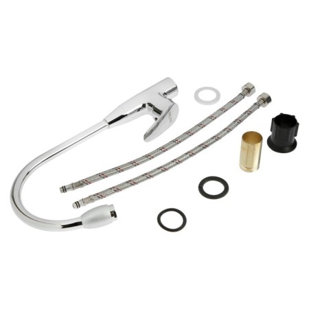 Kitchen mixer Zein Z2071, high, cartridge ceramics 35 mm, brass, chrome-8
