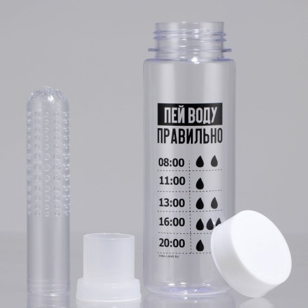 Water bottle "Drink water correctly", 500 ml-2