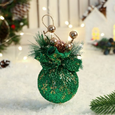 Ball plastic decor "Shine of Christmas" Snowflakes, 8x12 cm, mix-4
