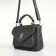 Women's bag on the Textura valve, small size, dark gray color