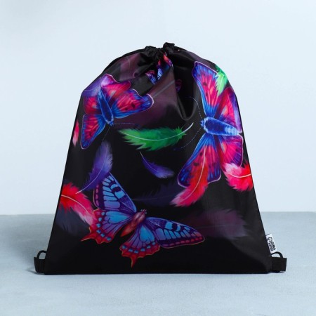 Shoe bag "Bright butterflies" Bologna material, 30 x 40 cm-2