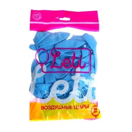 Latex ball 12 ", pastel, set 25 pcs., Blue color-3