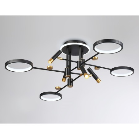 LED ceiling LED with Ambrella Light, Linetech, FL51649, LED, 98 W, 7350LUM, 3000-6400K, gold, gold-3