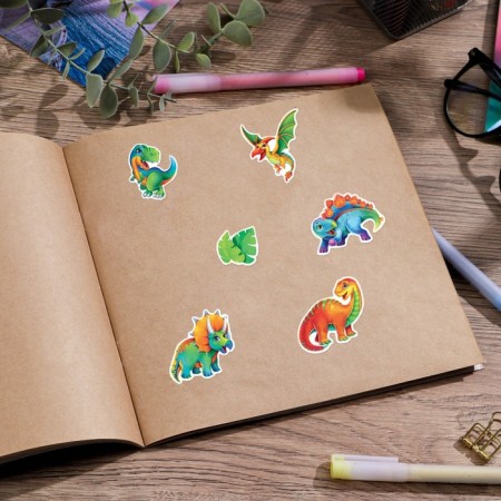 Paper stickers "Dinosaurs", 11 × 16 cm-2